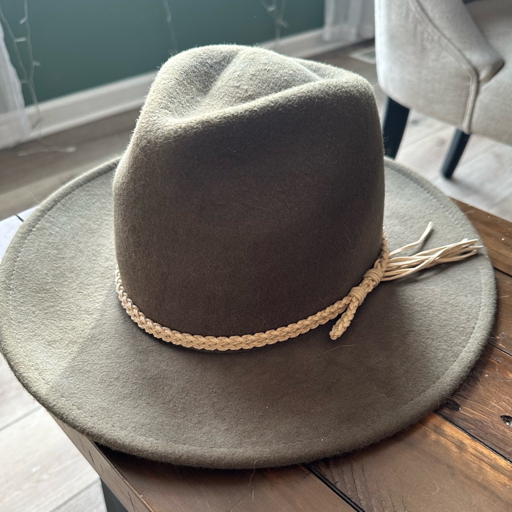 Olive green hat